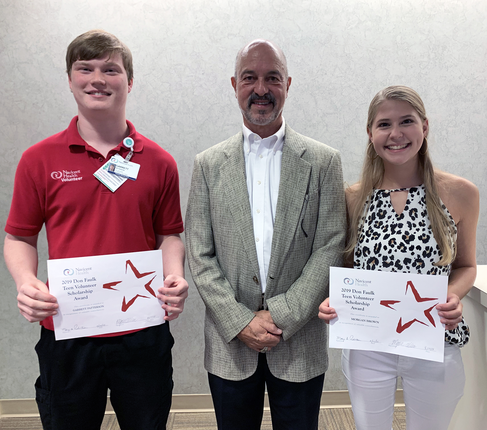 Don Faulk Teen Volunteer Scholarship award winners